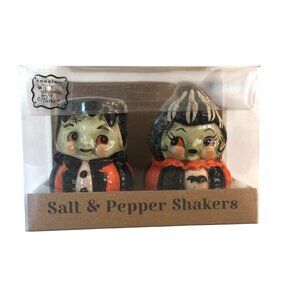 Johanna Parker Frankenstein with Bride Salt & Pepper Shakers Halloween